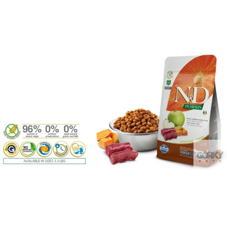 Farmina N&D Pumpkin Venison, Pumpkin & Apple – Ração Sem Cereais para Gatos Adultos