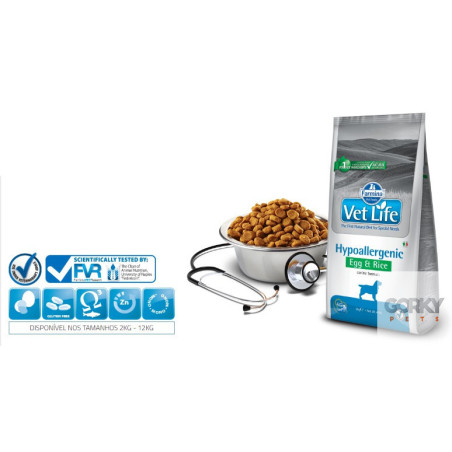 Farmina Vet Life Hypoallergenic Egg & Rice | Ração Hipoalergénica Monoproteica para Cães Adultos