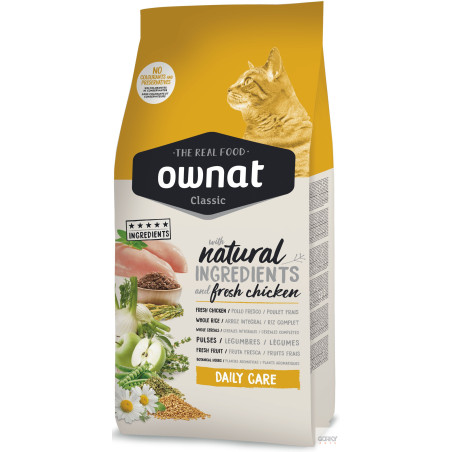 Ownat Cat Classic Daily Care | Alimentação para Gato Adulto | Ração Natural