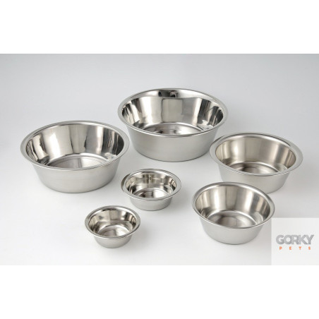 Tigela em Inox c/ Fundo de Borracha - GP Acessórios | GORKY PETS