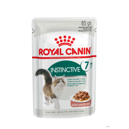 Royal Canin Instinctive 7+ Gravy – Alimento Húmido Superpremium em Molho para Gatos Seniores