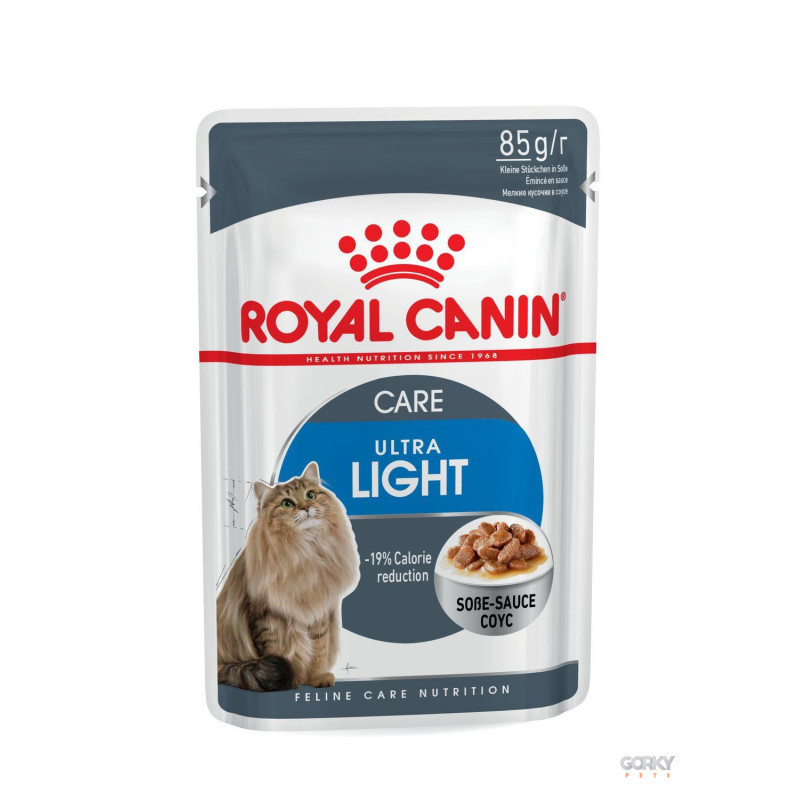 Royal Canin Ultra Light Gravy – Alimento Húmido Superpremium para Controlo de Peso de Gatos Adultos