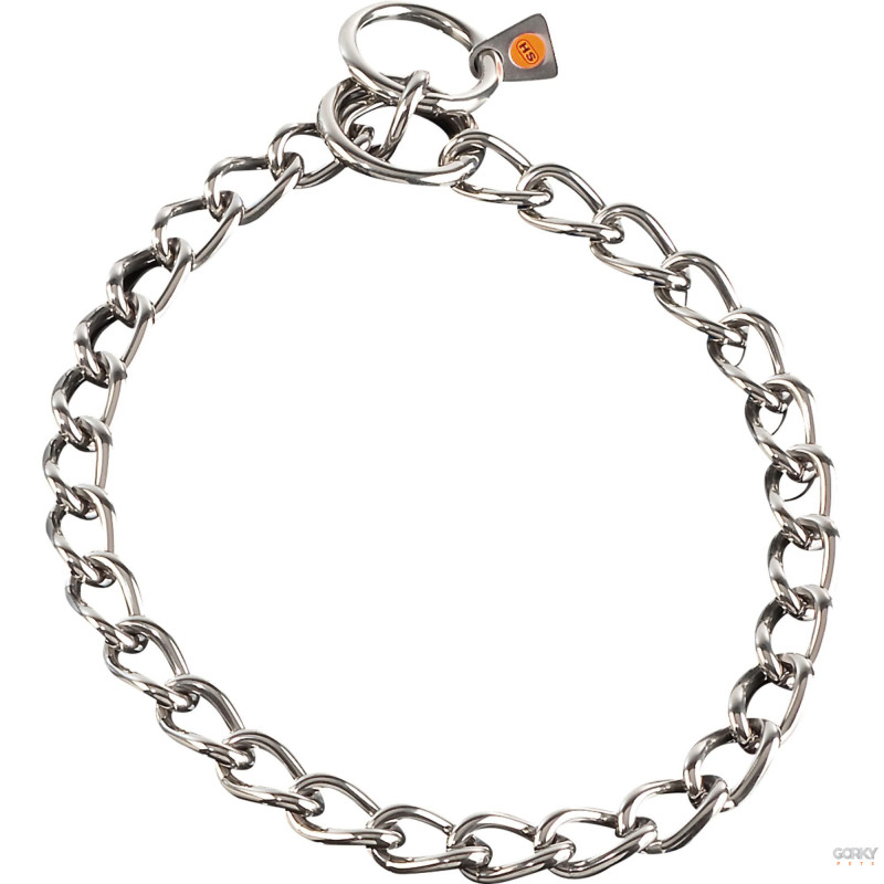Coleira Elos Retorcidos 4mm em Aço Inox - HS Sprenger | GORKY PETS