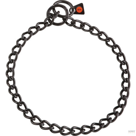 Coleira Elos Retorcidos 2.5mm em Aço Preto - HS Sprenger | GORKY PETS