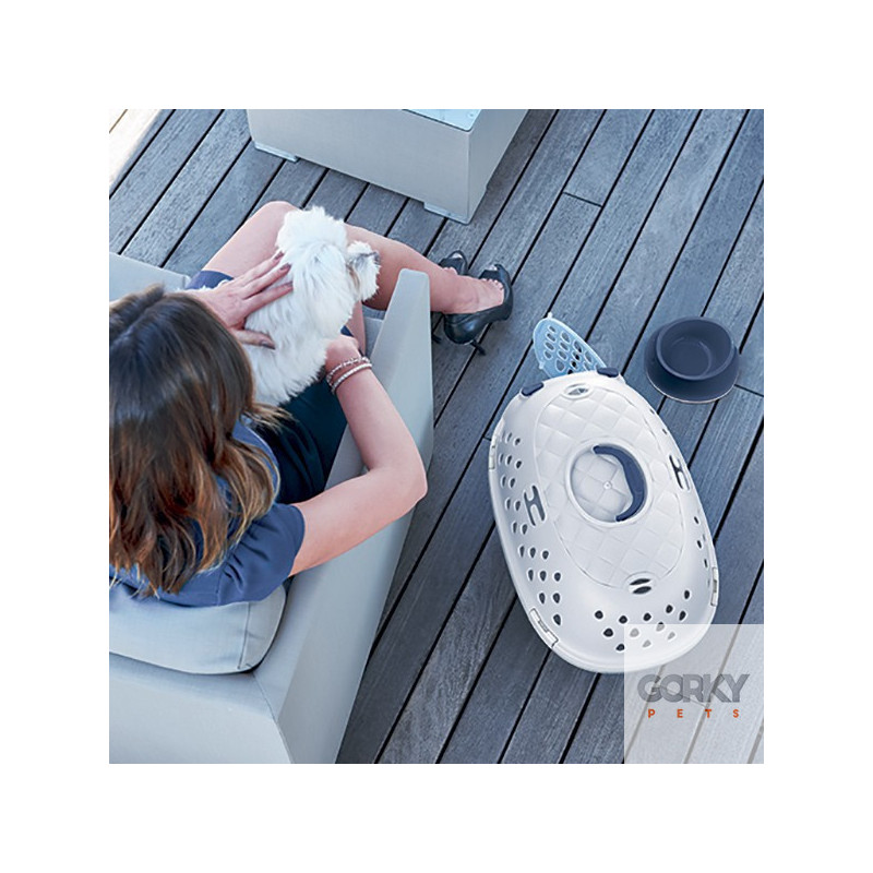 Transportadora TRAVEL CHIC Salmão e Creme - Stefanplast | GORKY PETS