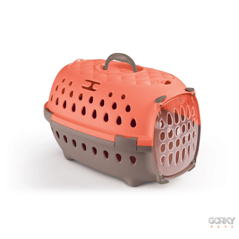 Transportadora TRAVEL CHIC Salmão e Creme - Stefanplast | GORKY PETS