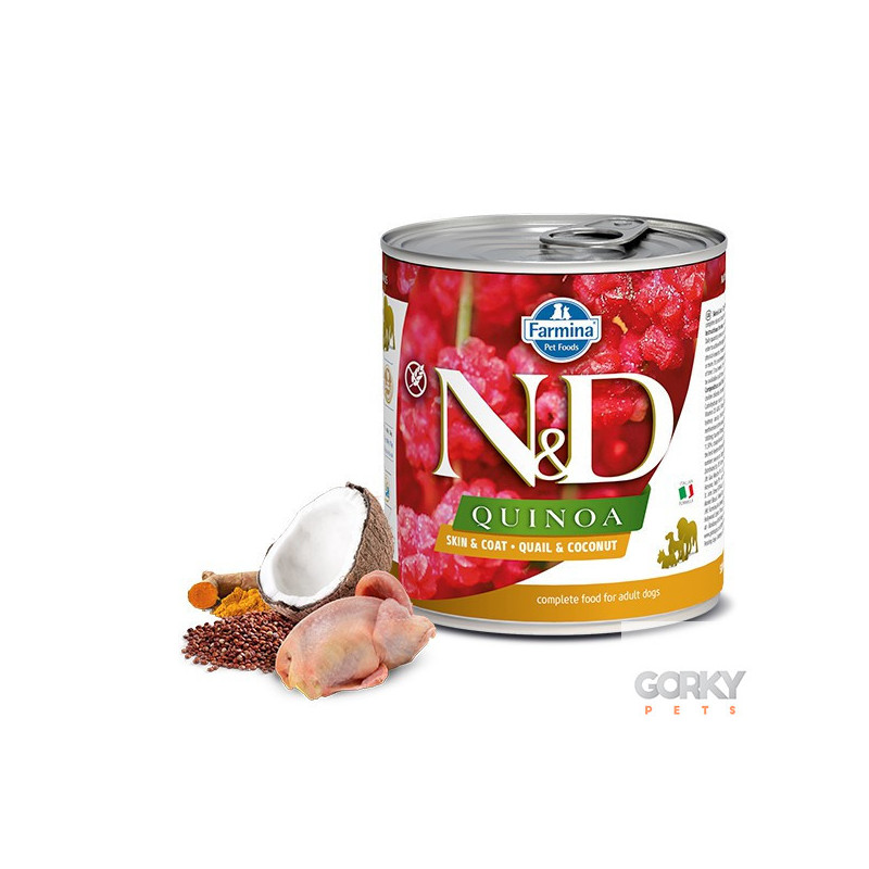 N&D Quinoa Skin & Coat Quail & Coconut – Alimento Húmido