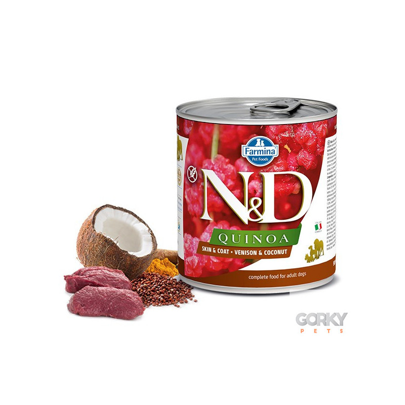 N&D Dog (GF Quinoa) - Latas Skin Coat Veado