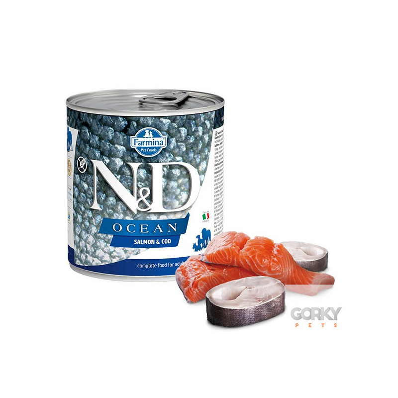 N&D Dog (GF OCEAN) - Latas Adult Salmão & Bacalhau