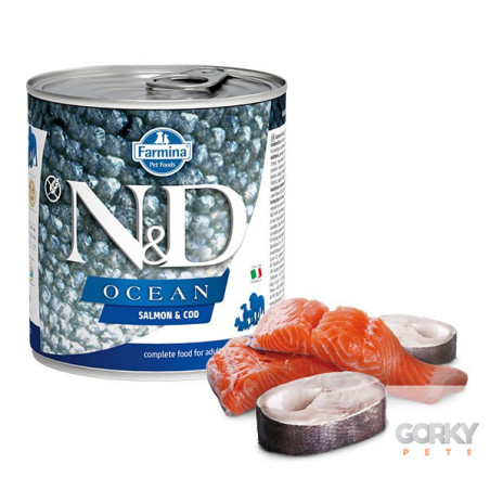 N&D Dog (GF OCEAN) - Latas Adult Salmão & Bacalhau