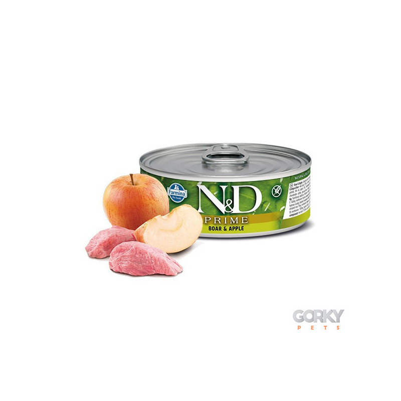 Farmina N&D Prime Boar & Apple Wet Food – Alimento Húmido Sem Cereais para Gatos Adultos
