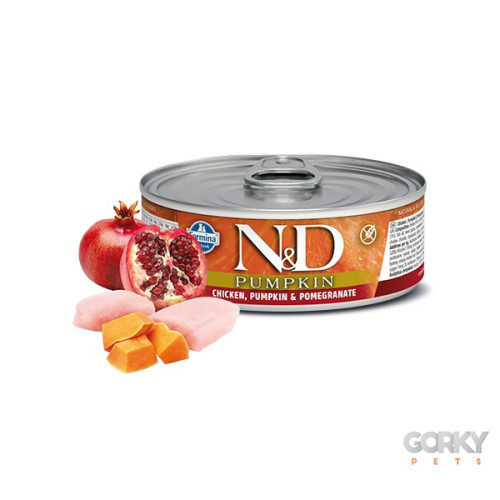 N&D Cat (GF Abóbora) Adult Húmido - Frango & Romã – Ração Sem Cereais