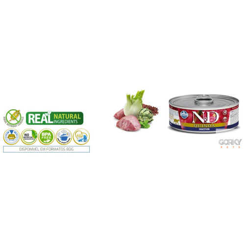 Farmina N&D Quinoa Digestion – Comida Húmida Dietética para Gatos Adultos