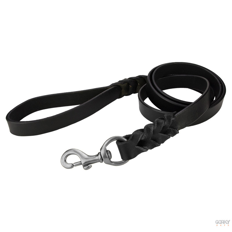 Trela de Couro Entrelaçada - GP Acessórios