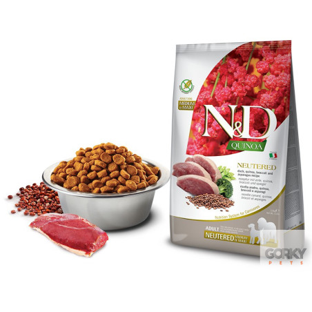 N&D Quinoa Dog Neutered Adult Medium & Maxi - Pato e Quinoa | Ração Superpremium Esterilizado