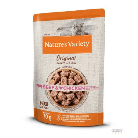 Nature’s Variety Cat patê Vaca & Frango – Alimento Húmido Grain Free para Gatos Adultos