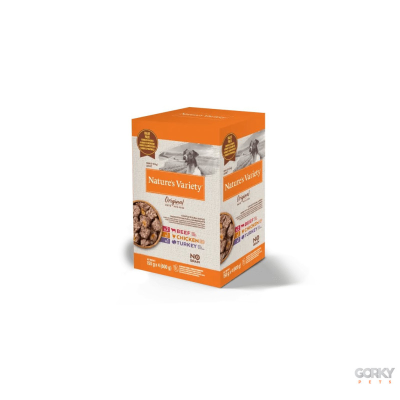 Nature's Variety Original Saquetas Grain Free Mini Multipack | Comida Húmida para Cães Pequenos