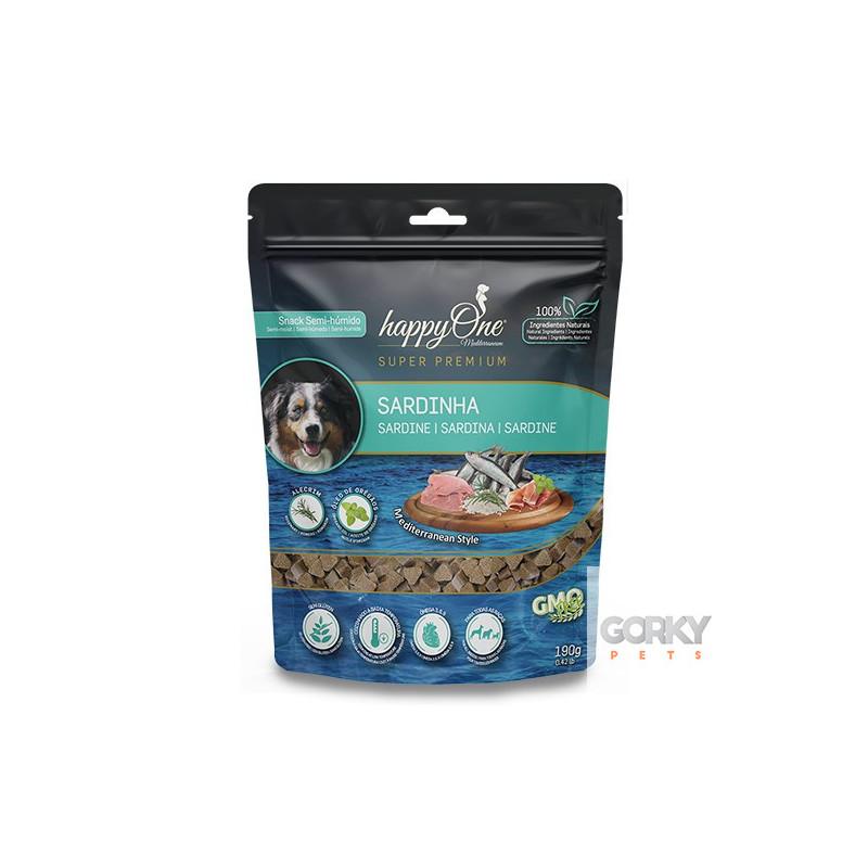 happyOne Mediterraneum Snack Sardinha | Snack Cão