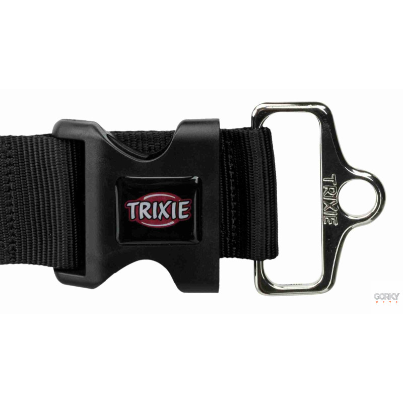 TRIXIE - Coleira Premium EXTRA LARGA Ajustável Preto em Fita | GORKY PETS