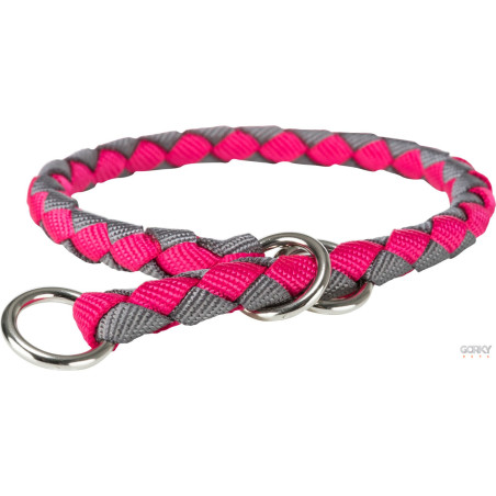 TRIXIE - Coleira Cavo Semi-Estranguladora Fuchsia/Grafite | GORKY PETS