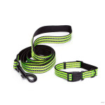 Trela+Coleira de Nylon Reflectora Neon - GP Acessórios | GORKY PETS
