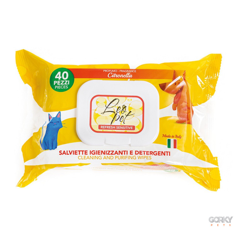 LEOPET - Toalhitas Perfumadas Citronela 40unid | GORKY PETS