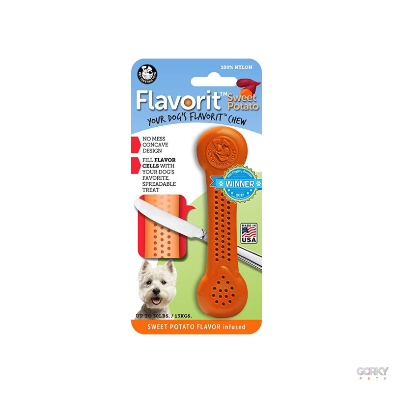 Pet Qwerks Flavorit Brinquedo c/ sabor a Batata Doce | GORKY PETS