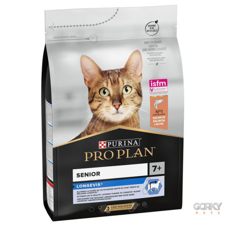 Ração Superpremium para Gatos Sénior 7+ – Purina Pro Plan Longevis Salmão