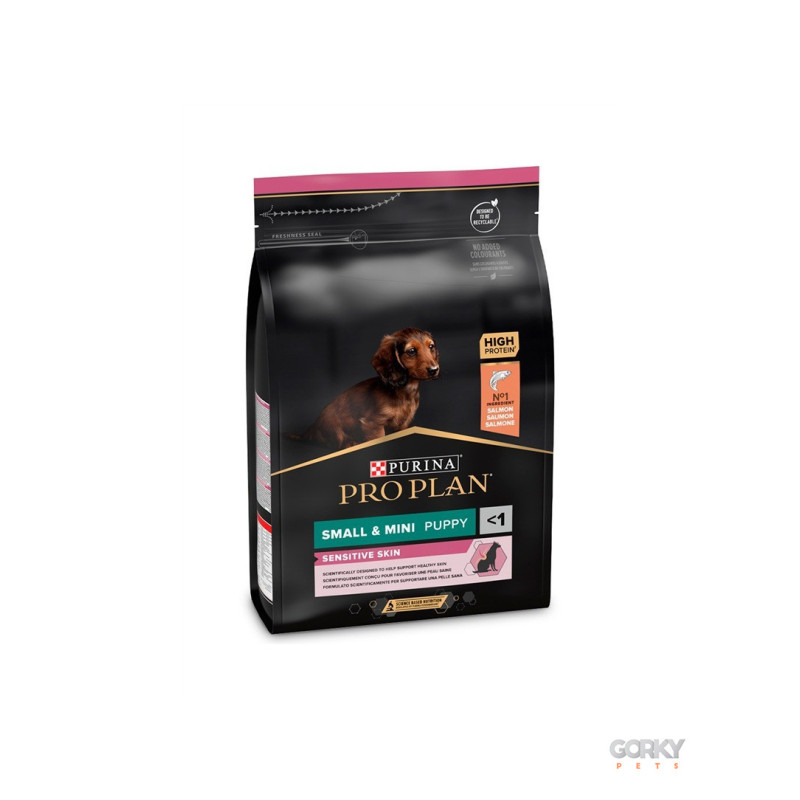 Purina PRO PLAN Cachorro Pequeno & Mini Pele Sensível Rico em Salmão | Ração Superpremium para Cachorros com Pele Sensível