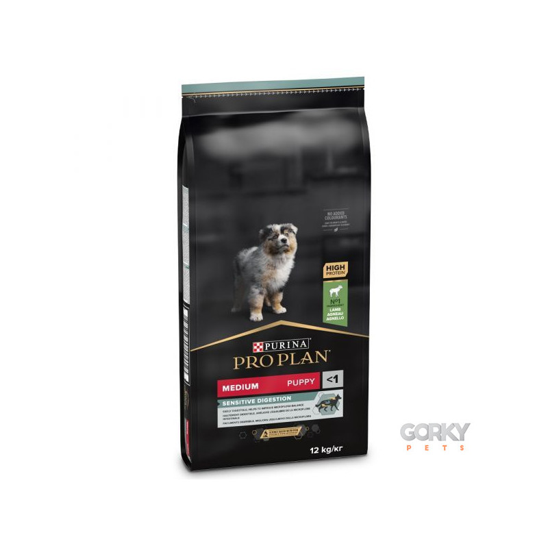 Purina PRO PLAN Cachorro Médio Digestão Sensível Rico em Borrego | Ração Superpremium para Cachorros com Digestão Sensível