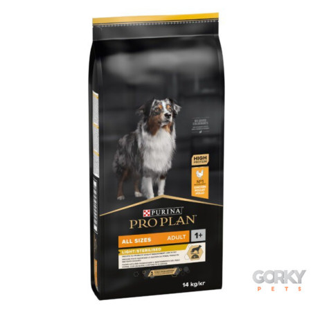 Purina PRO PLAN Cão Adulto Light / Sterilised Rico em Frango | Ração Superpremium Light para Cães Esterilizados