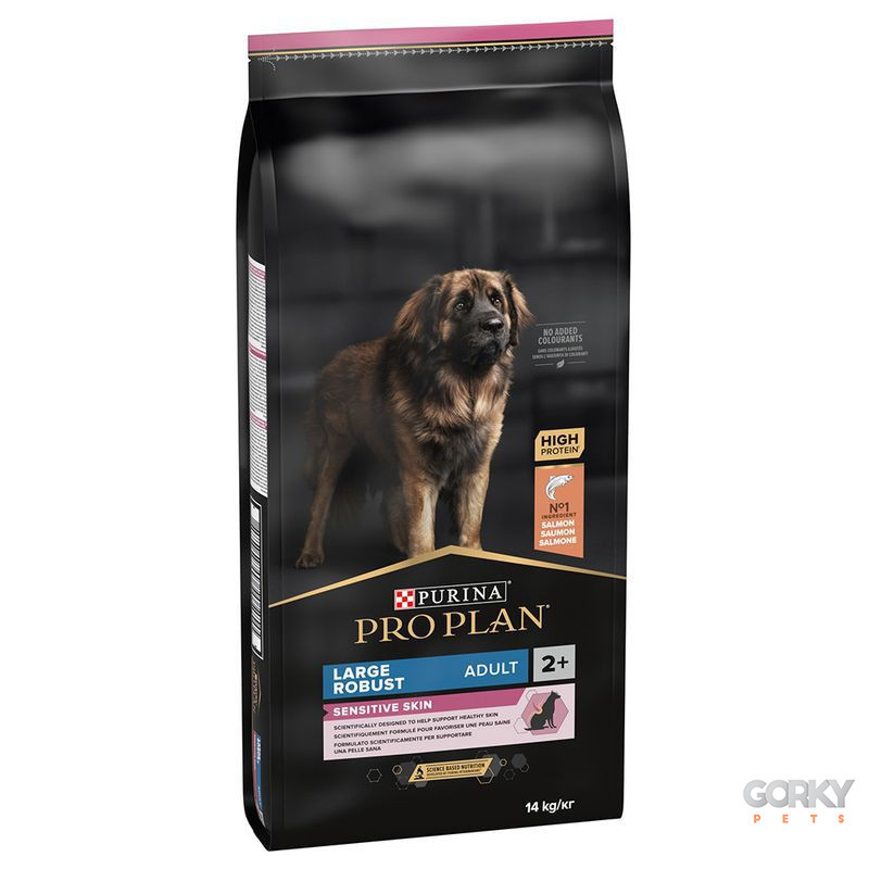 Purina PRO PLAN Cão Adulto Grande Robusto Pele Sensível Rico em Salmão | Ração Superpremium para Cães Robustos com Pele Sensível