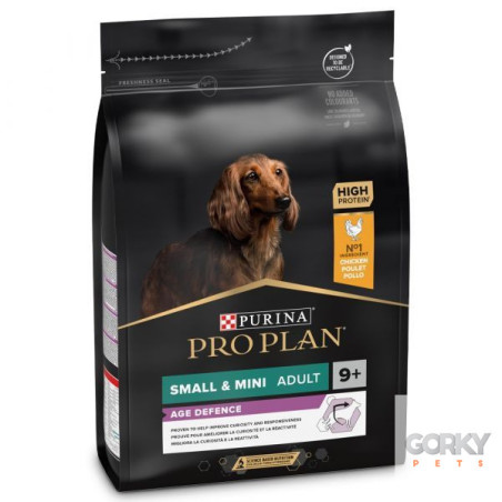 Purina PRO PLAN Cão Adulto 9+ Pequeno & Mini Rico em Frango | Ração Superpremium Sénior para Cães Pequenos