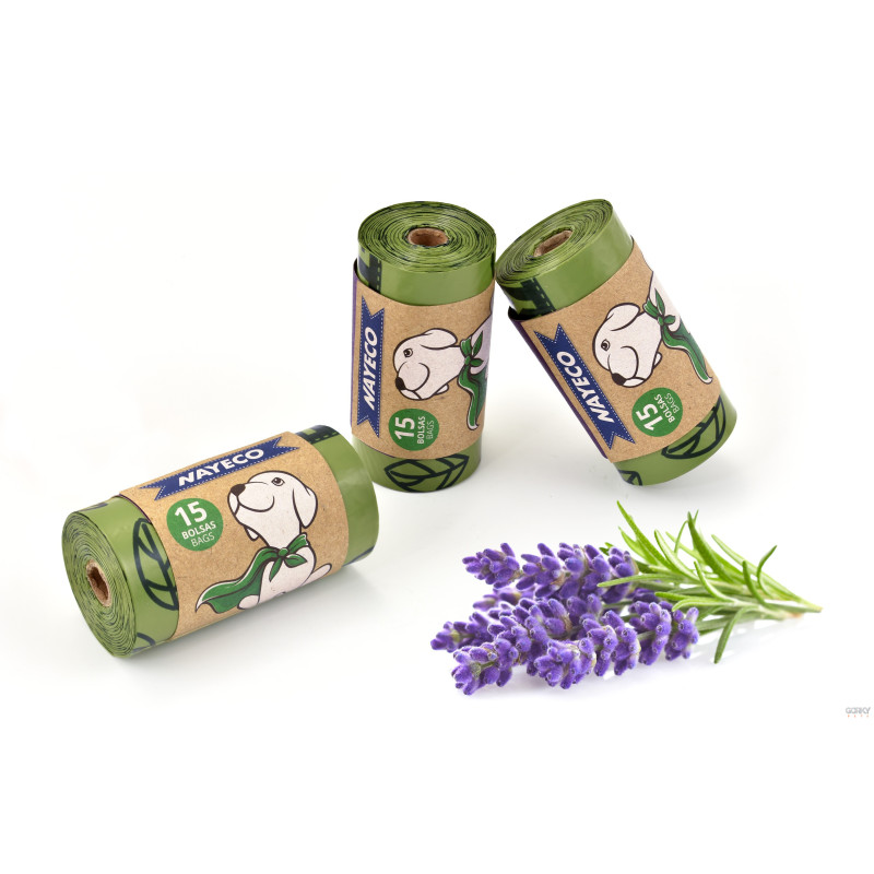 Sacos Biodegradáveis Aroma Lavanda - Nayeco | GORKY PETS