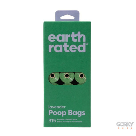 Earth Rated 315 Sacos de Recarga Biodegradáveis de Lavanda | GORKY PETS