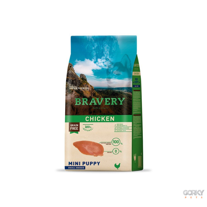 Ração Bravery Puppy Mini Sem Cereais – Frango
