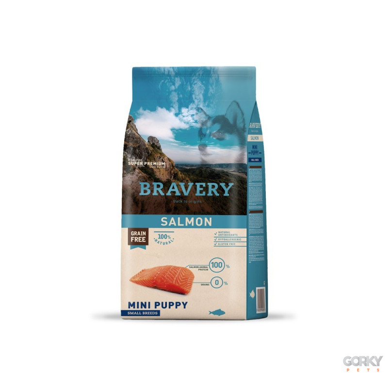 Ração Bravery Puppy Mini Grain Free – Salmão