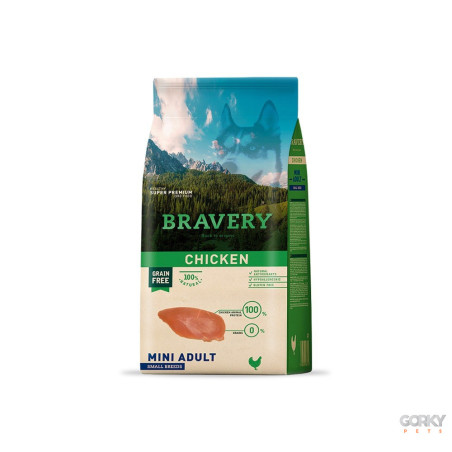 Ração Bravery Adult Mini Sem Cereais – Frango