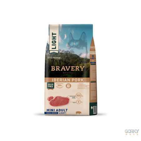 Ração Bravery Adult Mini Light – Porco Ibérico Sem Cereais