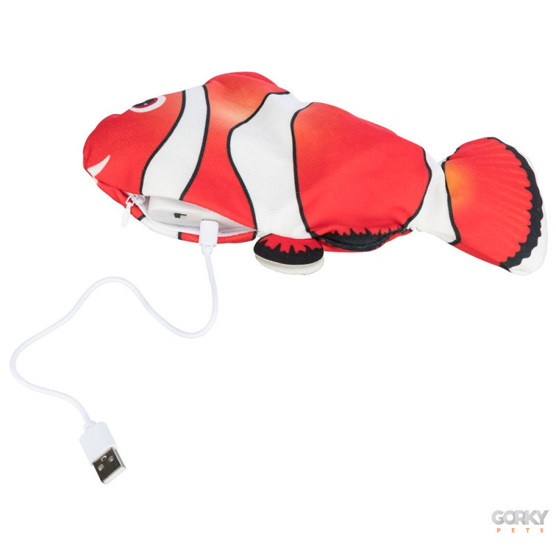 Peixe Palhaço Saltitante em Tecido para gatos - TRIXIE | GORKY PETS