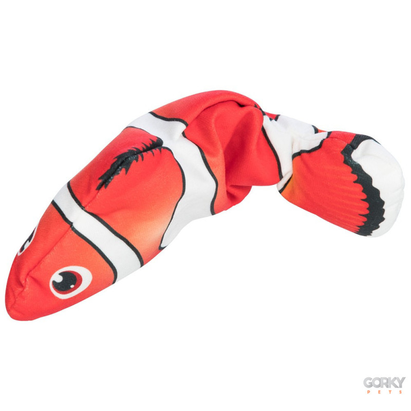Peixe Palhaço Saltitante em Tecido para gatos - TRIXIE | GORKY PETS