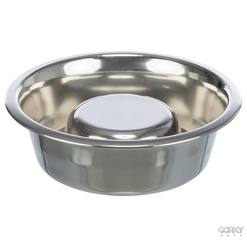 Gamela "SLOW FEEDING" 600ml em Inox - TRIXIE | GORKY PETS