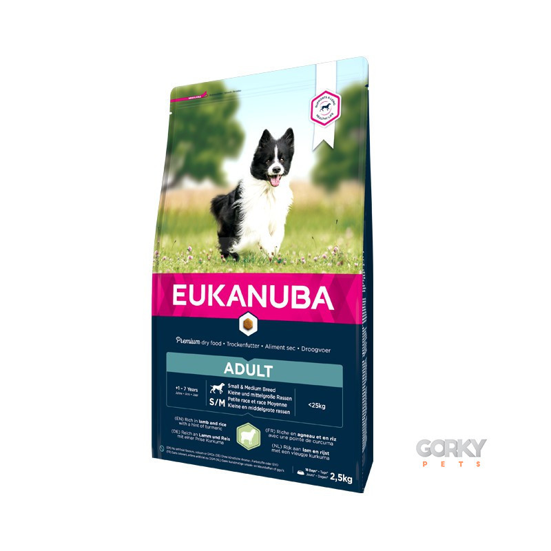 Eukanuba Adult Small & Medium - Borrego & Arroz – Ração para Cão Adulto de Raça Pequena ou Média