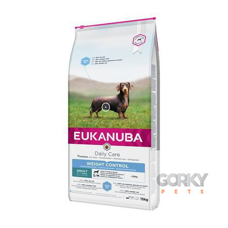 Eukanuba WEIGHT CONTROL Small/Medium – Ração para Cão Adulto de Raça Pequena e Média