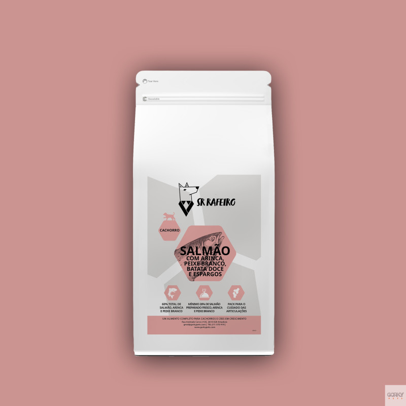 Sr. Rafeiro Grain Free Júnior Salmão – Ração Sem Cereais | GORKY PETS