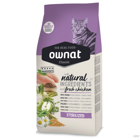 Ownat Cat Classic Sterilised | Alimentação para Gato Adulto | Ração Natural