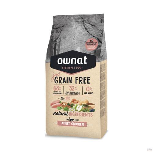 Ownat Cat Just Grain Free Adult Chicken | Alimentação para Gato Adulto | Ração Sem Cereais