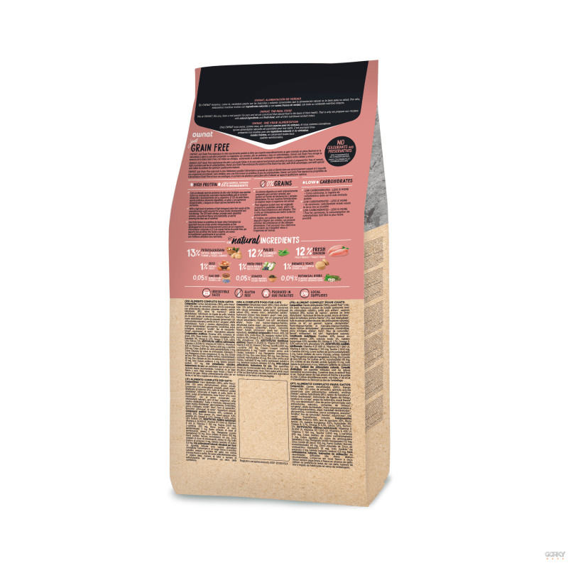 Ownat Cat Just Grain Free Adult Chicken | Alimentação para Gato Adulto | Ração Sem Cereais