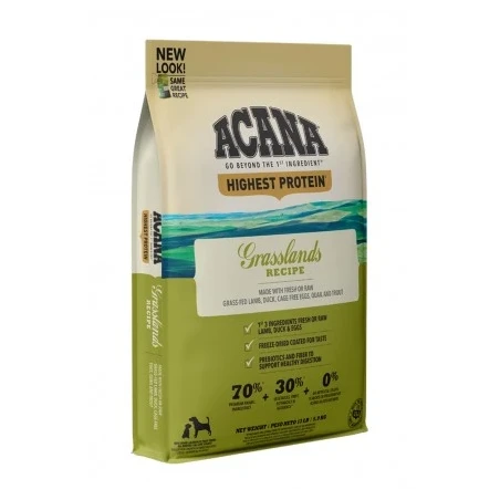 Acana Grasslands – Ração Natural com Cordeiro, Pato e Ovos Frescos