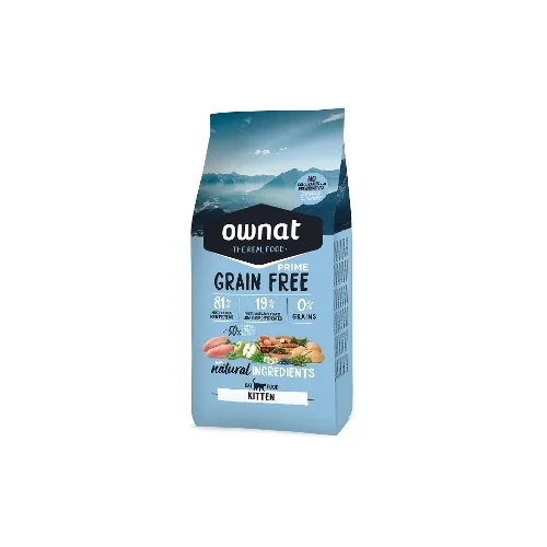 Ownat Gato Prime Grain Free Kitten - Frango & Peru | Alimentação para Gatinho | Ração Sem Cereais